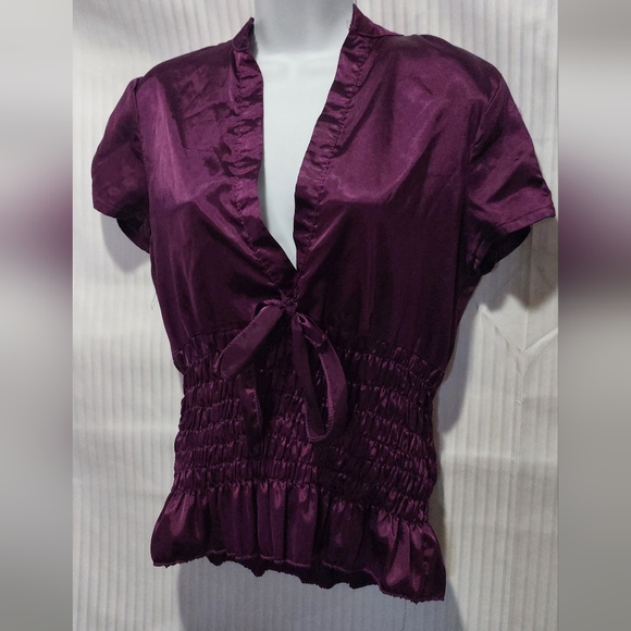 Voodoo Vixen Tops - Elegant Purple Women's Top By Vixen Size Medium